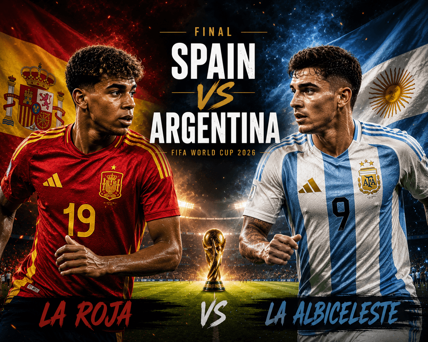 Prediksi Spanyol vs Argentina: Duel Juara Dunia, Albiceleste Sedikit Lebih Diunggulkan